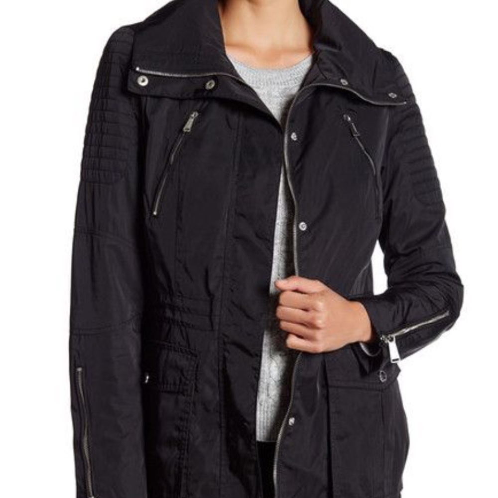 BCBGeneration – Funnel Neck Long Sleeve Hooded Jacket